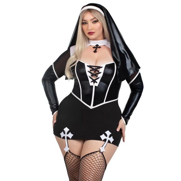 Plus Size Two Pieces Holy Hottie Costume Set - Picture 1 of 2